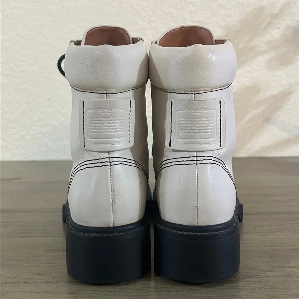 Coach Restored Lorimer Bootie Size 9.5 in Chalk White - Picture 4 of 14